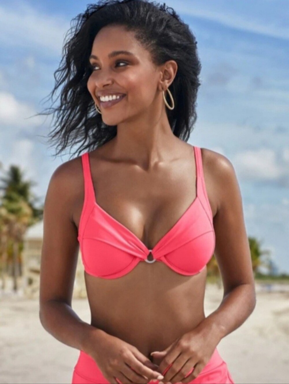 VENUS Sunset Pink Bikini Set, Top Size B, Bottom Size S